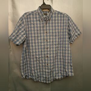 St. John's Bay Blue Checkered Casual Shirt